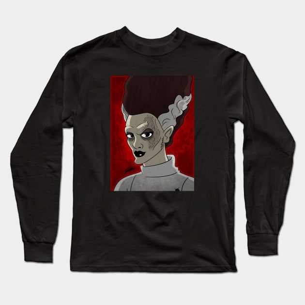 Bride of Frankenstein Long Sleeve T-Shirt by Tuckerjoneson13